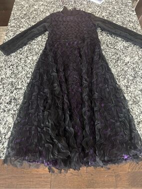 Chasing Fireflies Black Dress with Purple Lining